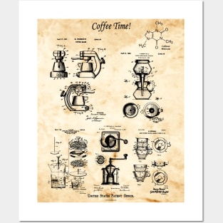 Coffee Addict Gift Patent Art Posters and Art